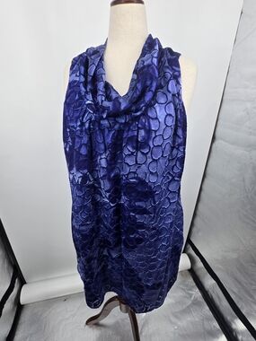 Lane Bryant Royal Blue Purple Sleeveless Textured Dress Size 18 (7295)